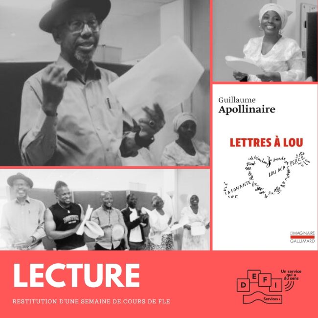 Lectures FLE Participant en formation langue française chez DEFI SERVICES+